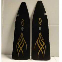 Pair of Fins 760B1EG with open heel custom footpockts - Finswimming/Spearfishing/Freediving