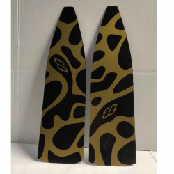 Pair of Fins 760B1EG with open heel custom footpockts - Finswimming/Spearfishing/Freediving