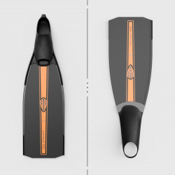 Freediving bifins 640 mm length C8 carbon