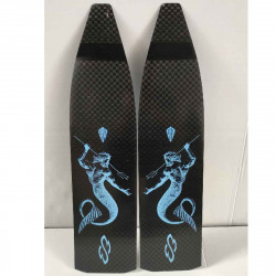 Pair of fins 820B1C5  - Freediving - with closed heel footpocket