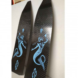 Pair of fins 820B1C5  - Freediving - with closed heel footpocket